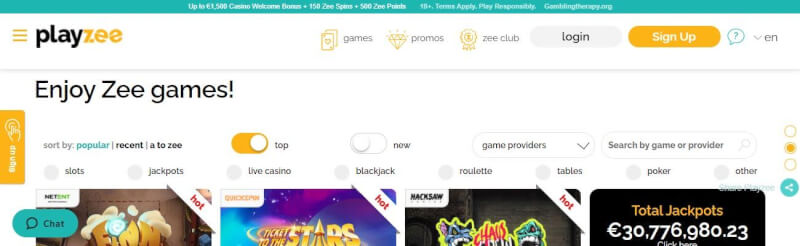 playzee casino homepage offers gambling games, โบนัสเงินฝากครั้งแรกและข้อเสนอสำหรับผู้เล่นใหม่-โลโก้