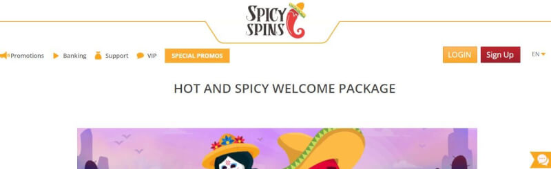 spicy spins casino homepage offers gambling games, พิเศษฝากครั้งแรกและโปรโมชั่นสำหรับผู้เล่นใหม่โลโก้