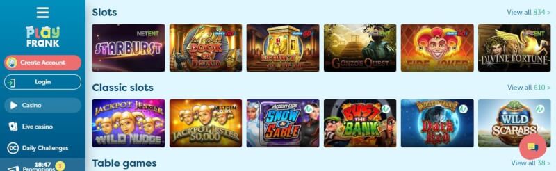 playfrank website offers gambling games, โบนัสเงินฝากครั้งแรกและแคมเปญสำหรับผู้เล่นใหม่-โลโก้