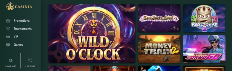 casinia website offers casino games, โบนัสเงินฝากครั้งแรกและแคมเปญสำหรับผู้เล่นใหม่-โลโก้