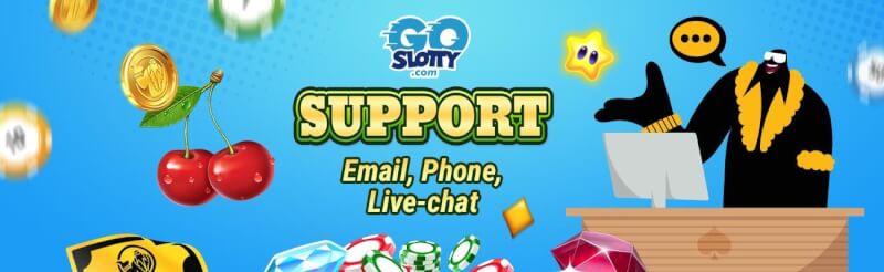 Goslotty assistance options and often asked questions-logo
