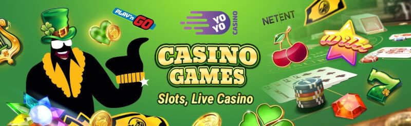 yoyo casino provides different gambling games like slots, เกมคาสิโนแบบเรียลไทม์อย่างแบล็คแจ็ค, บาคาร่าและรูเล็ต-โลโก้