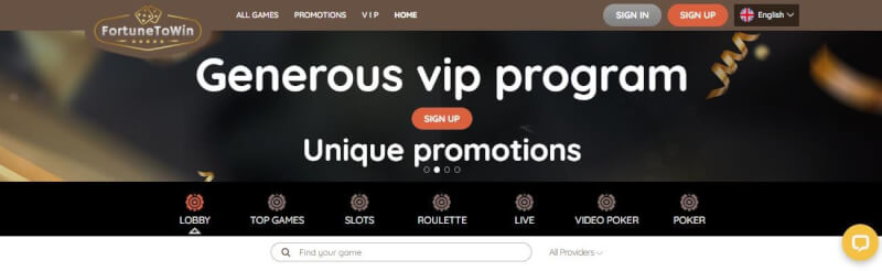 fortunetowin homepage provides gambling games, โบนัสเงินฝากครั้งแรกและแคมเปญสำหรับผู้เล่นใหม่-โลโก้