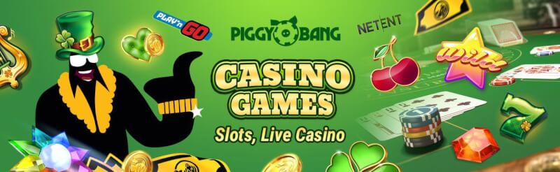 piggy bang offers various gambling games like slot machines, เกมคาสิโนสดอย่างแบล็คแจ็ค, บาคาร่าและรูเล็ต-โลโก้