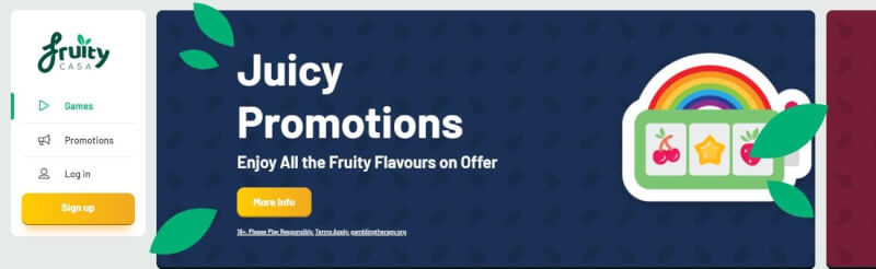 fruity casa homepage offers gambling games, ฝากเงินครั้งแรกพิเศษและข้อเสนอสำหรับผู้เล่นใหม่-โลโก้