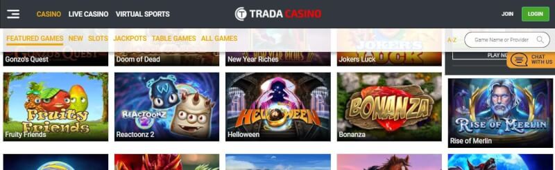 trada casino website offers gambling games, โบนัสฝากเงินครั้งแรกและแคมเปญสำหรับผู้เล่นใหม่-โลโก้