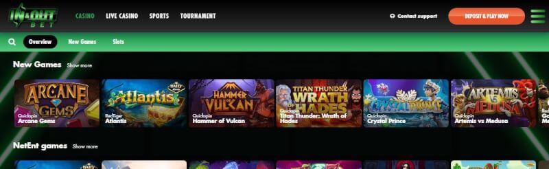 in and out wager casino website provides casino games and promotions, no-cost spins for brand new players-logo