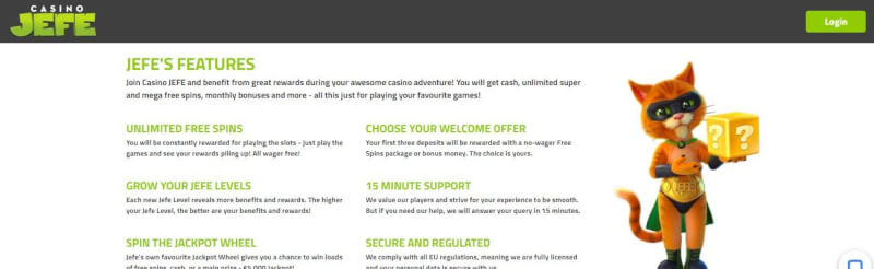 jefe casino homepage provides gambling games, ฝากครั้งแรกพิเศษและโปรโมชั่นสำหรับผู้เล่นใหม่-โลโก้