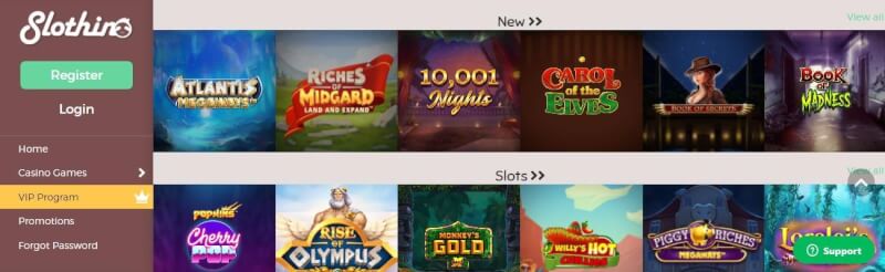 slothino homepage provides casino games and offers for new players-logo