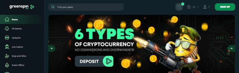 greenspin.bet website offers gambling games, ฝากเงินครั้งแรกพิเศษและโปรโมชั่นสำหรับผู้เล่นใหม่-โลโก้