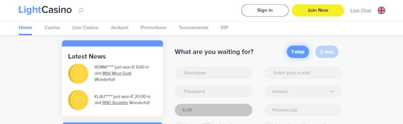 light casino website offers casino games, โบนัสเงินฝากครั้งแรกและข้อเสนอสำหรับผู้เล่นใหม่-โลโก้