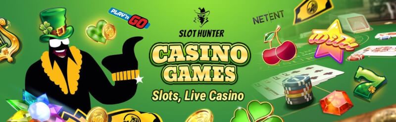 slothunter provides various gambling games and live casino from the best providers like netent, microgaming and perform n go-logo