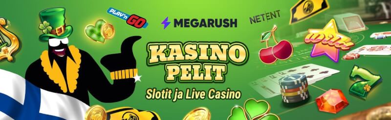 megarush provides different gambling games like slot machines, เกมคาสิโนแบบเรียลไทม์อย่างแบล็คแจ็ค, บาคาร่าและรูเล็ต-โลโก้