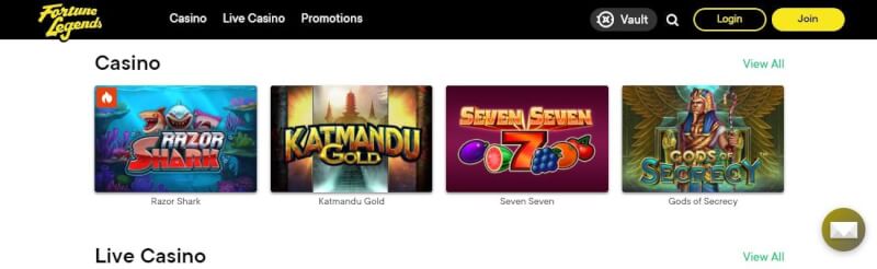 fortune legends homepage offers casino games, โบนัสเงินฝากครั้งแรกและแคมเปญสำหรับผู้เล่นใหม่ - โลโก้