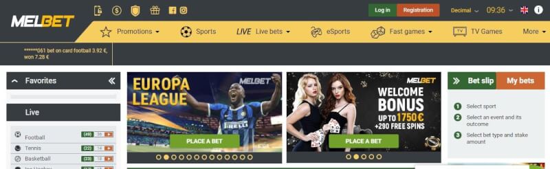 melbet homepage provides gambling games and promotions for brand new players-logo