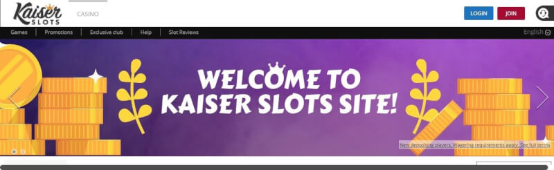 kaiserslots casino homepage offers casino games, โบนัสเงินฝากครั้งแรกและแคมเปญสำหรับผู้เล่นใหม่-โลโก้