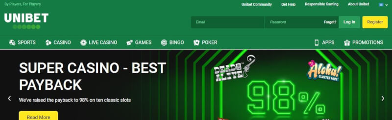 for ultimate Casino knowledge, check Unibet today and enjoy all of the casino classics, including slot machines, กระบอง, Roulette and Baccarat-logo