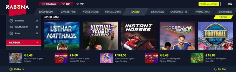 rabona website provides sportsbook, real time gambling, เกมส์คาสิโน, คาสิโนสด, campaigns and casino tournaments-logo