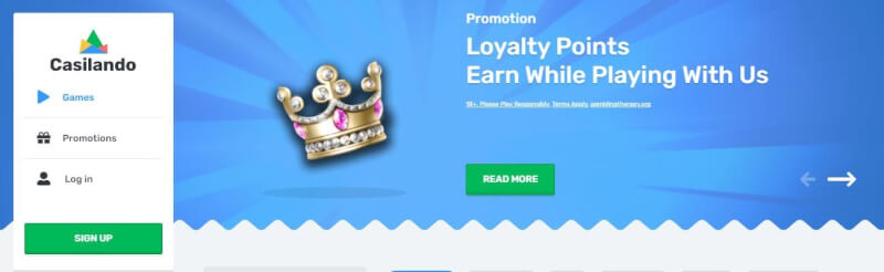 casilando website offers casino games, very first deposit bonus and promotions for brand new players-logo