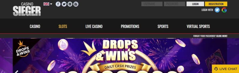 casino sieger homepage provides casino games, การฝากเงินครั้งแรกพิเศษและข้อเสนอสำหรับผู้เล่นใหม่-โลโก้