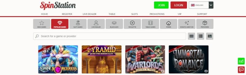 spin place homepage offers casino games, first deposit bonus and promotions for brand new players-logo