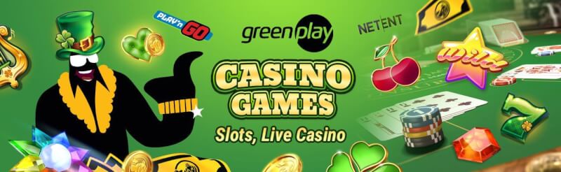 greenplay provides different casino games like slots, เกมคาสิโนแบบเรียลไทม์อย่างแบล็คแจ็ค, บาคาร่าและรูเล็ต-โลโก้