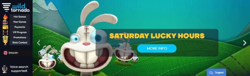 wild tornado lobby provides hot games, brand-new games, payments options, vip system, promotions and slot machines combat-logo